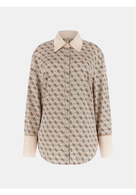 Camicia logo all over GUESS | Camicie | W4YH47 WF1T2P1WE