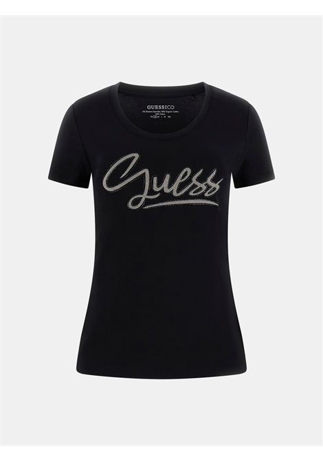 T-shirt con strass logo GUESS | T-shirt | W6RI24 J1314JBLK