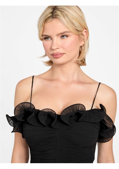 Vestito mini in chiffon GUESS | Abiti | W6RK80 WI342JBLK