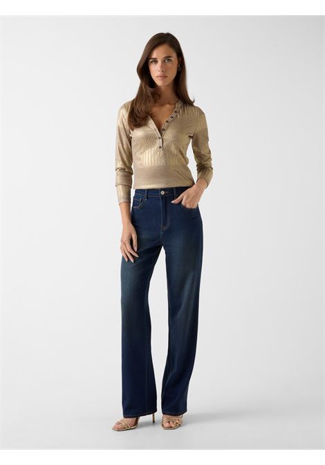 Top in maglia effetto metallizzato GUESS | Maglie | W6RP09 KC812FNJQ