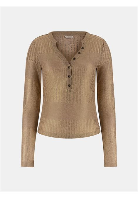 Top in maglia effetto metallizzato GUESS | Maglie | W6RP09 KC812FNJQ