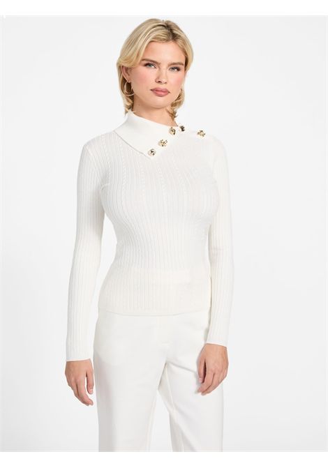 Maglione con scollo asimmetrico GUESS | Maglie | W6RR07 Z2YK2G106