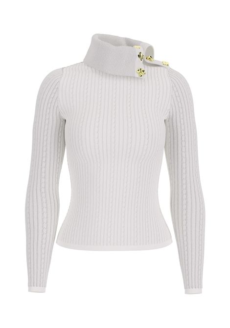 Maglione con scollo asimmetrico GUESS | Maglie | W6RR07 Z2YK2G106