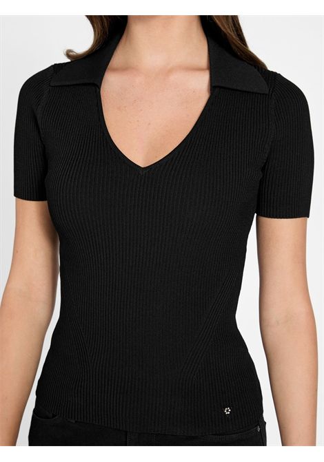 maglia a costine GUESS | Maglie | W6RR62 Z0132JBLK