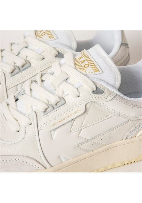 Sneaker in pelle Kaotiko | Sneakers | AO005-04260AO005 PIPING OFF WHITE