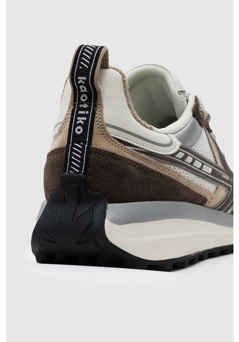 Sneaker detroit camoscio e tessuto. Kaotiko | Sneakers | AS003-01260AS003 TECH ANTIQUE WHITE