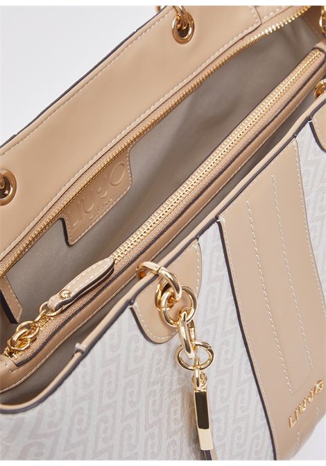 Borse a spalla media LIU JO ACCESSORIES | Borse/Zaini | AA6104E1118C3920 NATURALE/DK.CIPRIA