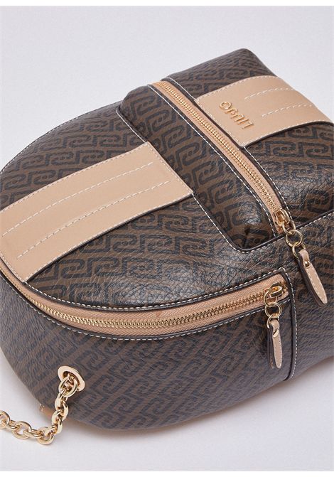 Zaino con dettaglio chain LIU JO ACCESSORIES | Borse/Zaini | AA6111E1118C3904 TESTA MORO/DK.CIPRIA
