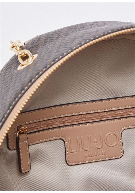 Zaino con dettaglio chain LIU JO ACCESSORIES | Borse/Zaini | AA6111E1118C3904 TESTA MORO/DK.CIPRIA