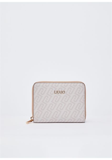 Portafoglio piccolo monogram LIU JO ACCESSORIES | Portafogli | AA6156E1118C3920 NATURALE/DK.CIPRIA