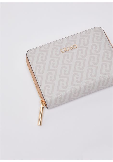 Portafoglio piccolo monogram LIU JO ACCESSORIES | Portafogli | AA6156E1118C3920 NATURALE/DK.CIPRIA