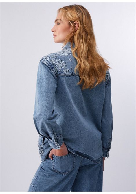 Camicia in denim con ricami LIU JO JEANS | Camicie | UA6145D031379016