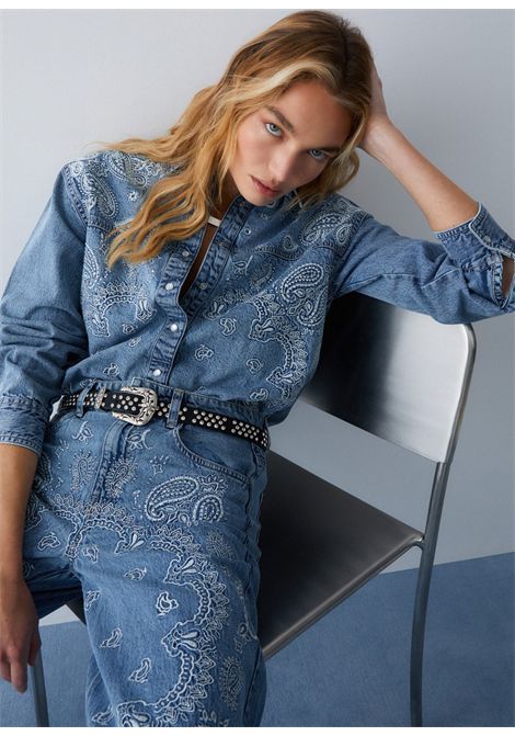 Camicia in denim con ricami LIU JO JEANS | Camicie | UA6145D031379016