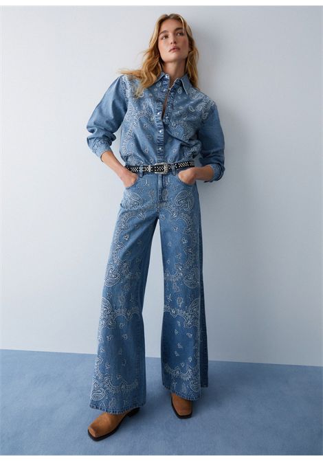 Jeans flare con ricami LIU JO JEANS | Jeans | UA6147D031379016