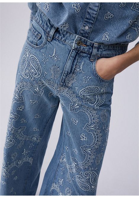 Jeans flare con ricami LIU JO JEANS | Jeans | UA6147D031379016