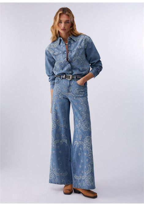 Jeans flare con ricami LIU JO JEANS | Jeans | UA6147D031379016