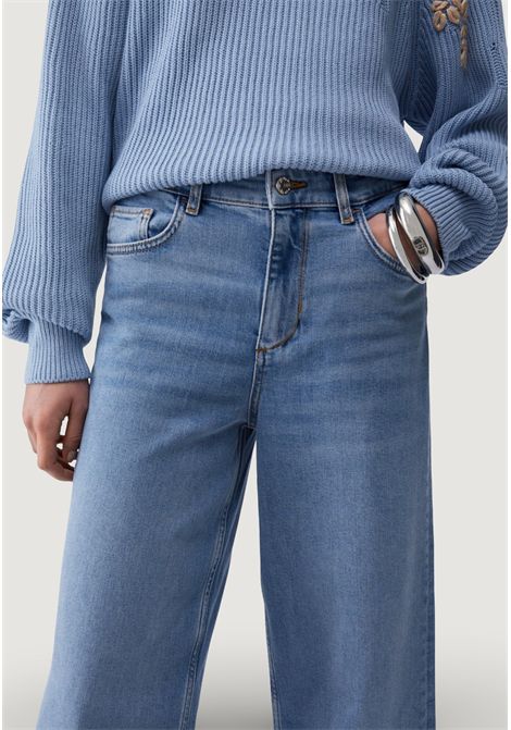 Blue cropped denim flare jeans LIU JO JEANS | Jeans | UA6269D031078801