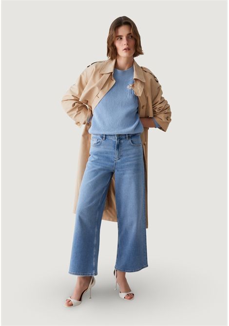 Blue cropped denim flare jeans LIU JO JEANS | Jeans | UA6269D031078801