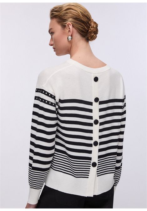 Maglia in lana con borchie LIU JO | Maglie | WA6138MA16R03705