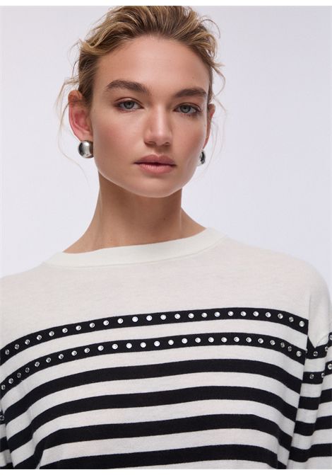 Maglia in lana con borchie LIU JO | Maglie | WA6138MA16R03705
