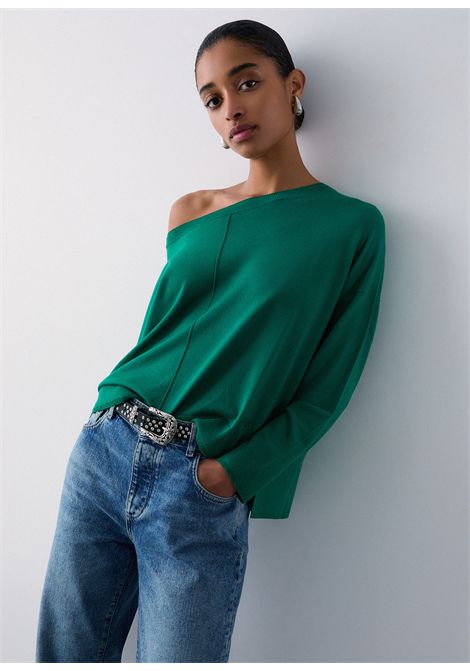 maglia regular fit LIU JO | Maglie | WA6283MS49I85845 GREEN PALM