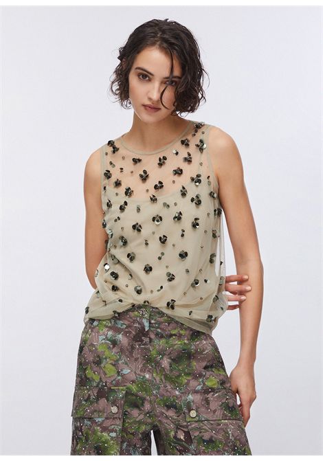 Top in tulle ricamato LIU JO | Top | WA6310J3860P9240