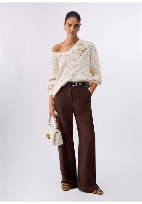 Pantaloni in misto lino LIU JO | Pantalone | WA6480T481891109