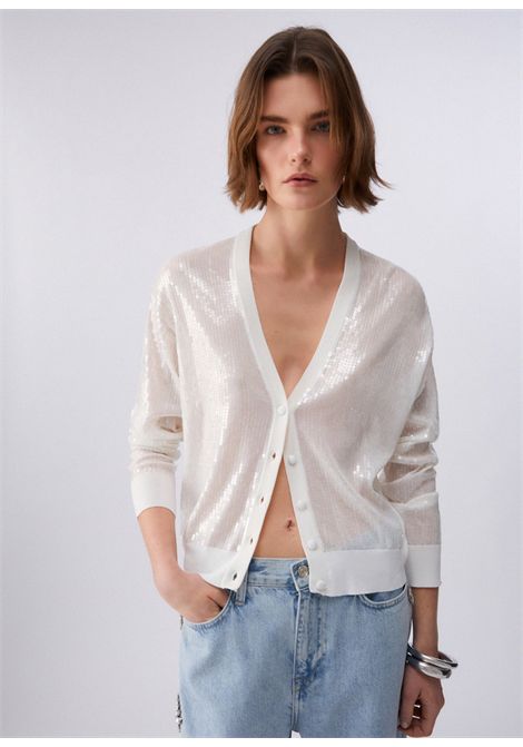Cardigan con paillettes LIU JO | Maglie | WA6530MA68RP9691