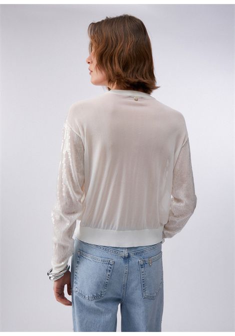Cardigan con paillettes LIU JO | Maglie | WA6530MA68RP9691