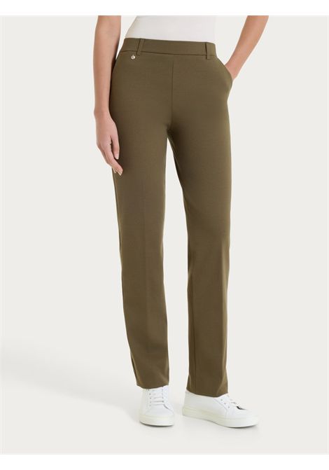 Pantalone dritto con tasche in Compact Light RAGNO | Pantalone | D293PPB09 - DARK OLIVE