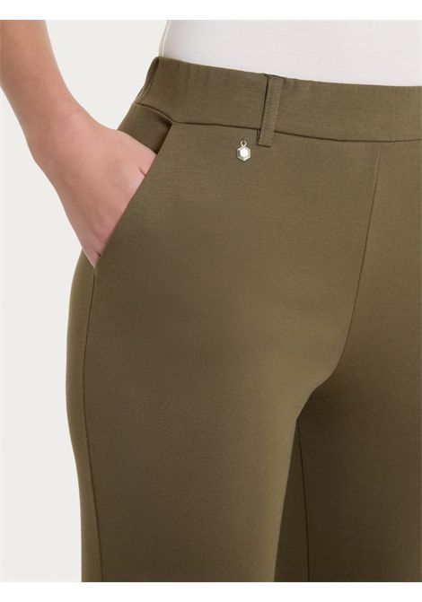 Pantalone dritto con tasche in Compact Light RAGNO | Pantalone | D293PPB09 - DARK OLIVE