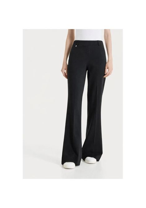 Pantalone flare in Compact Light RAGNO | Pantalone | DS13PC020 - NERO