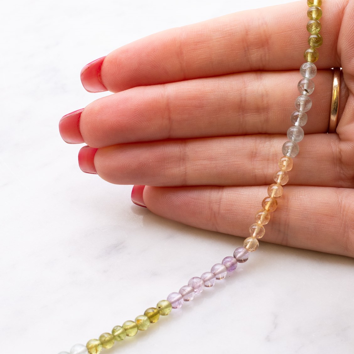 Multicolour Round Beads, Approx 4mm