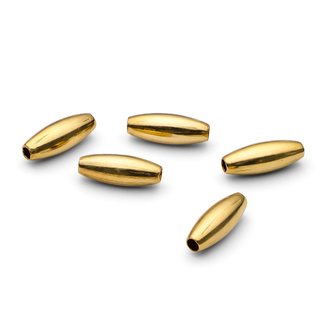 Gold Filled Plain Oval Beads, Approx 6.5x2.5mm