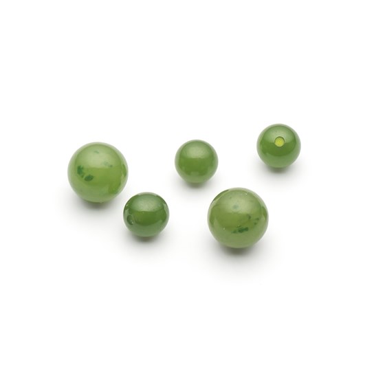 Jade Round Half Drilled Beads