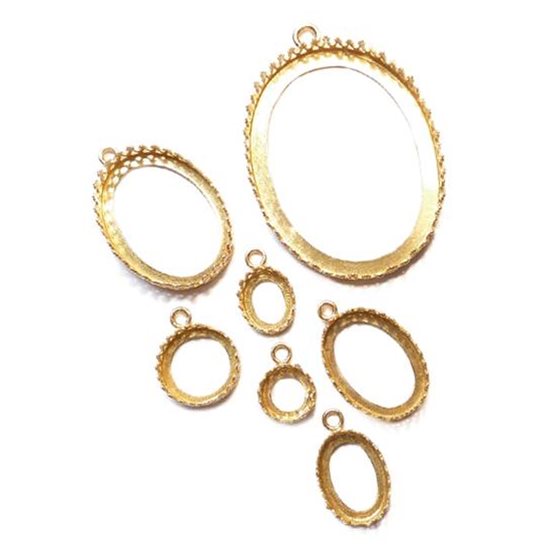 Brass Gallery Wire Pendant Settings