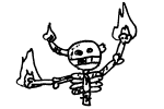 sorcerous smoldering skeleton