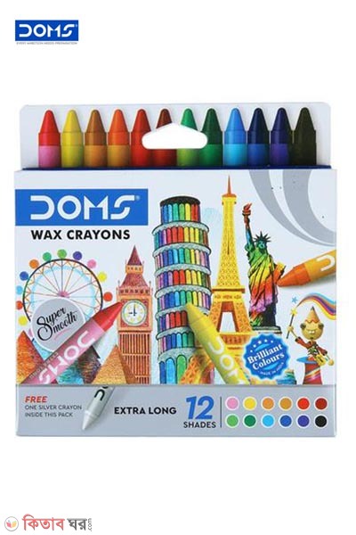 Doms Wax Crayon 12 Colors Pack (Doms Wax Crayon 12 Colors Pack)