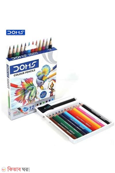DOMS Mini Size Round Shaped Colour Pencils 12 Shade (DOMS Mini Size Round Shaped Colour Pencils 12 Shade)