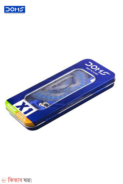 Doms X1 Premium Geometry Box - 10pc Set - Blue (Doms X1 Premium Geometry Box - 10pc Set - Blue)