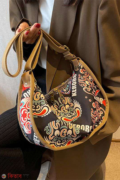 Messenger Shoulder Tide Bag (Messenger Shoulder Tide Bag ( black brown color))