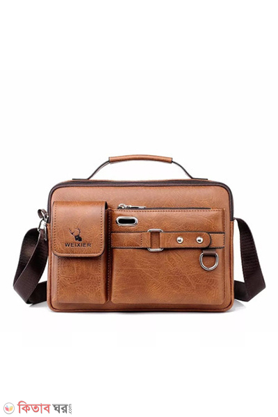 Men's Pu Leather Shoulder Bag (Men's Pu Leather Shoulder Bag (brown shape))