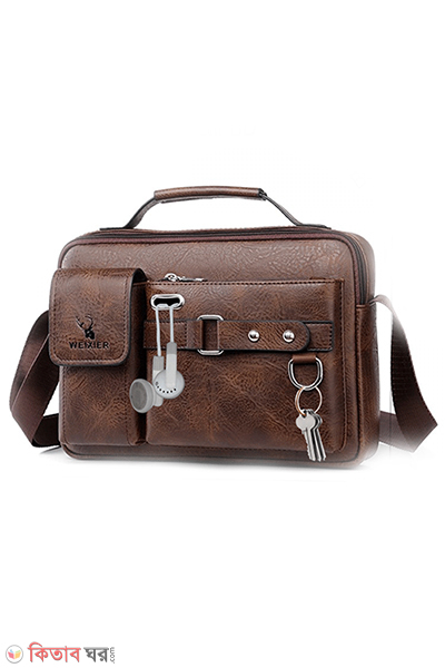 Men's Pu Leather Shoulder Bag (Men's Pu Leather Shoulder Bag (Chocolate color))