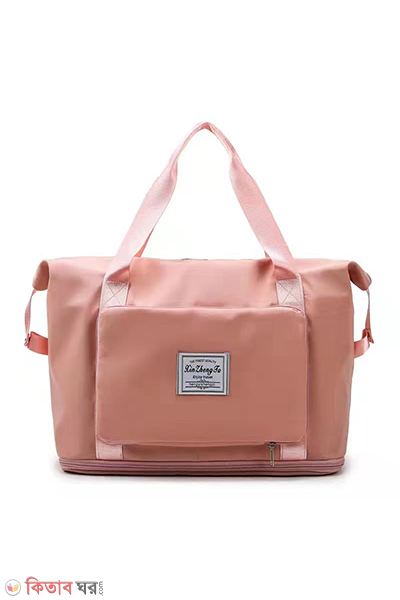 3 In 1 Large Capacity Foldable Travel Bag pink color (3 In 1 Large Capacity Foldable Travel Bag pink color)