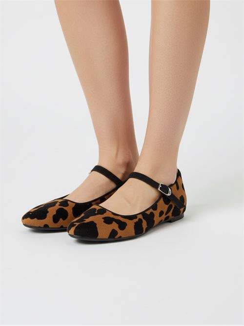 Ballerina in mucca floccata color brandy | L'Arianna BL1072 | Made in Italy L'Arianna | EC1072001M