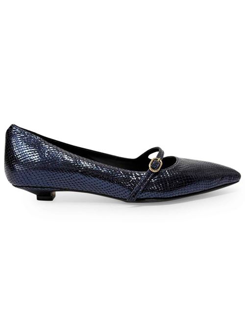 Ballerina in pelle stampa serpente blu | L'Arianna BL2595/RT | Made in Italy L'Arianna | EC2595/RT002