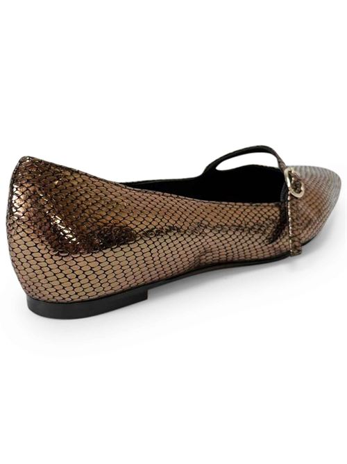 Ballerina in pelle stampa serpente beige | L'Arianna BL2595/RT | Made in Italy L'Arianna | EC2595023