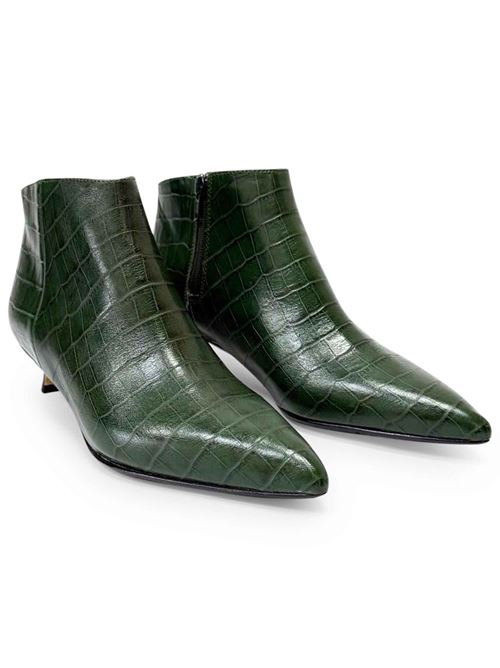 Tronchetto in pelle effetto cocco verde | L'Arianna TR2608/RT | Made in Italy L'Arianna | EC2608/RT005