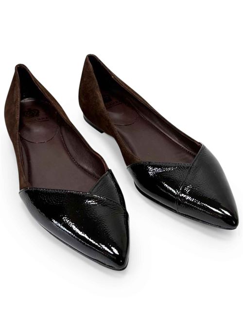 Ballerina in camoscio testa di moro | L'Arianna BL1466 | Made in Italy L'Arianna | BL1466012