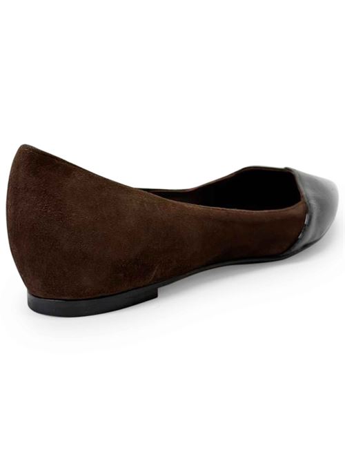 Ballerina in camoscio testa di moro | L'Arianna BL1466 | Made in Italy L'Arianna | BL1466012